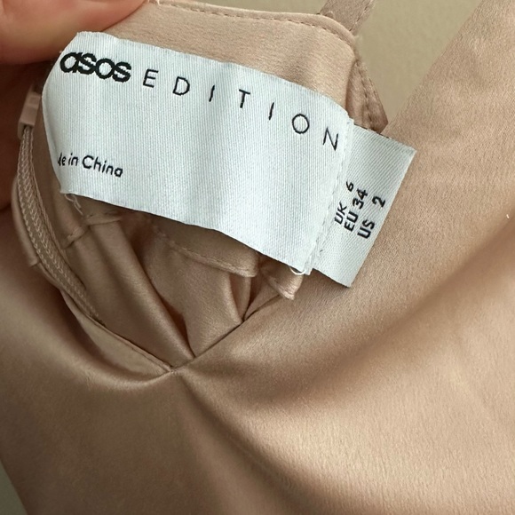 ASOS Blush Pink Midi Dress - bridesmaid / wedding guest - Picture 4 of 6